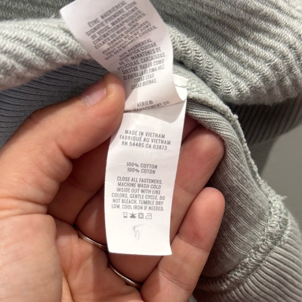 Aerie Oversized XXS Hooded Sweatshirt Ribbed Casual Comfort - Picture 4 of 9
